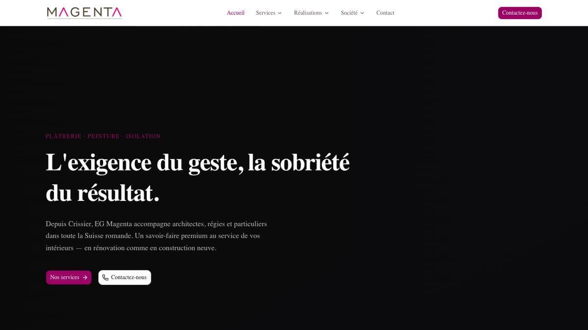 Aperçu du site EG Magenta