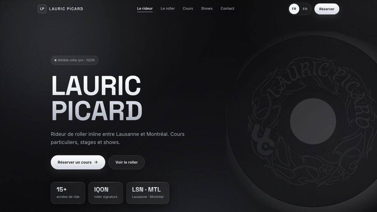 Aperçu du site Lauric Picard