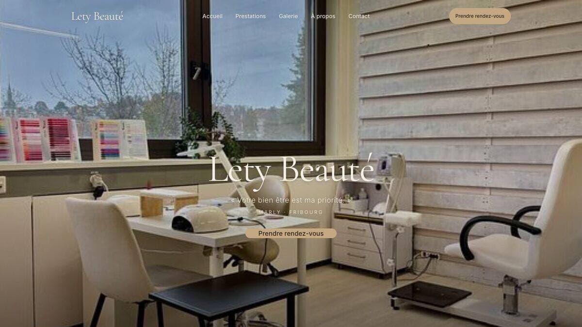 Aperçu du site Lety Beauté
