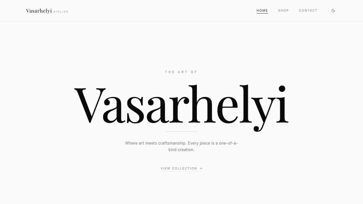 Aperçu du site Vasarhelyi Atelier