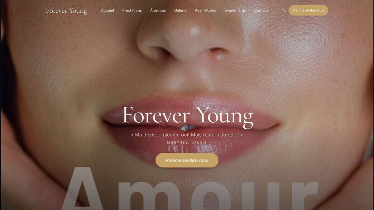 Aperçu du site Young Forever