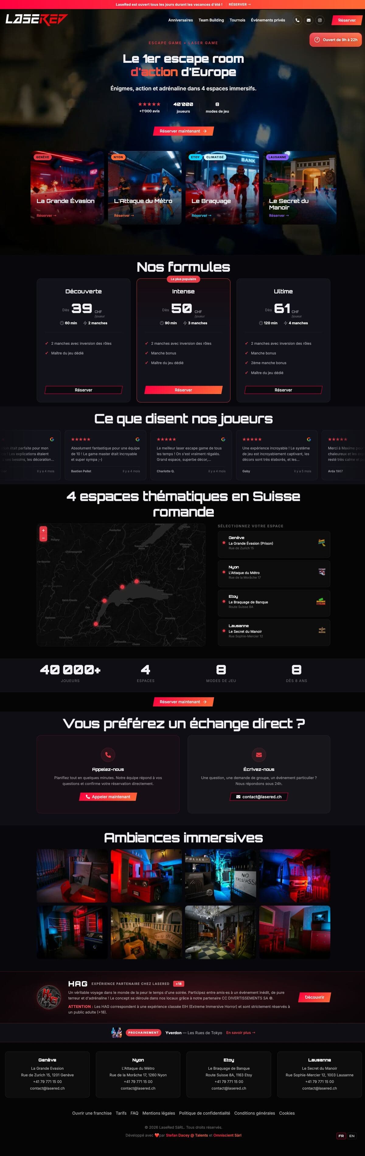 Aperçu du site Lasered