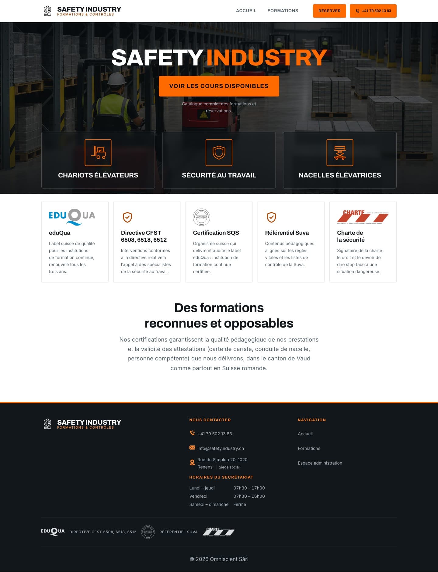 Aperçu du site Safety Industry
